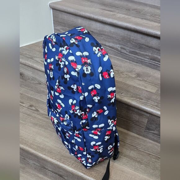 Disney Mickey Mouse Blue print  Backpack full size NWT - Picture 3 of 8